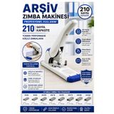 Büyük Boy Zımba Makinesi 1 Adet Kangaro Ds-23S24fl Arşiv Tipi Zımba Makinası 210 Yaprak Kapasiteli Zımba Teli Kollu