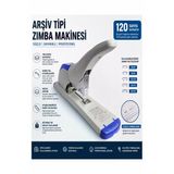 Büyük Boy Zımba Makinesi 1 Adet Temat 9120 Arşiv Tipi Zımba Makinası 120 Yaprak Kapasiteli Kollu Zımba Makinesi
