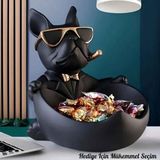 Büyük Bulldog Köpek Dekoratif Heykel Biblo | Sunumluk & Anahtarlık Kutusu | Şık Masa Üstü Ev Ofis Dekoru | Hediyelik Obje