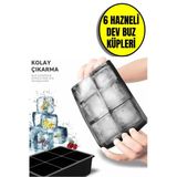 Büyük Buz Küpü Kalıbı, Kokteyl, Meşrubat Silikon Eski Moda Buz Kalıbı