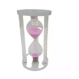 Büyük Cam Kum Saati Cam Standlı 15 Dakika - Çap: 7.7Cm-Yükseklik: 14.7Cm (4915)
