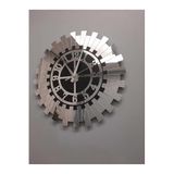 Büyük Dekoratif Gümüş Güneş Duvar Saati Modern Türk Rakamı Mdf Aynalı Pleksiglas 60x60 Cm