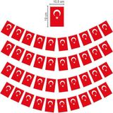 Büyük Ipli Türk Bayrağı Kağıt Ipli Bayrak - 1 Adet
