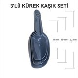 Büyük Kavanoz Kase Aktar Kutusu İçin 3 Boy Kırılmaz Kürek Kaşık Kepçe Seti Baharatlık Aktariye Kiler Mutfak Gıda Toptancısı Gereçleri
