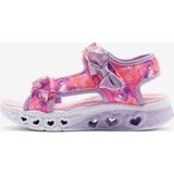Büyük Kız Çocuklar İçin Skechers Flutter Hearts Sandalet 303110L Pembe Işıklı Hafif Yapı - Pembe - Lavanta