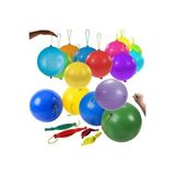 Büyük Lastikli Zıpzıp Balon İpli Punch Panç 10 Adet Renkli Parti Kutlama Malzemeleri