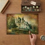 Büyük Lüks Ev - Ağaçlar Tasarımı 240 Parça Ahşap Puzzle Ahşap Kutuda MP00342