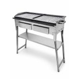 BÜYÜK MANGAL YAĞ KANALLI IZGARA 35x90 YAĞDAKLIKLI ÜST IZGARA 90 CM YÜKSEKLİK