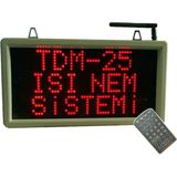 Büyük Matrix LED Ekranlı Uzaktan Kumandalı Isı Nem Takip Sistemi