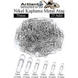 Büyük Metal Ataş No 7 70 Mm 25 Li 1 Paket Nikel Kaplama Metal Ataç Dayanıklı Paslanmaz 65 Sayfa Kapasite Jumbo Dev Ataş