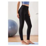 BÜYÜK MODA BEDEN Kadın Siyah Toparlayıcı Extra Yüksek Bel Dalgıç Spor Tayt, 3XL