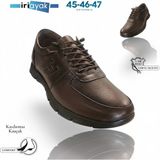 Büyük Numara Hakiki Deri 45-47 / Rahat Taban Casual Ayakkabı / Erkek - Günlük Kullanıma Uygun - Kahverengi
