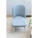 Büyük Oval Likralı Sandalye Kılıfı Yıkanabilir Streç Lastikli Bambu Sandalye Örtüsü 1 Adet - 45 x 56 cm - Gri