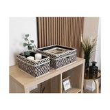 Büyük Pazar Store 2 Li Çekmece Düzenleyici Organizer Dekoratif Sepet Hurç (Bohe 2 Li Çekmece Düzenleyici) - 0 - Siyah - Option-1