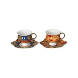 Büyük Pazar Store Clarissa Bone Dörtlü Çay Fincanı Seti - 1/100 Toz Ceviz