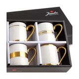 Büyük Pazar Store Luces Gold 4 Kişilik Kahve Fincan Takımı - 1/100 Toz Ceviz