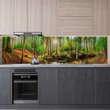 Büyük Pazar Store Mutfak Tezgah Arası Folyo Kaplama Folyosu Dere Orman 60X400 cm - 01 - Beyaz - Option-1