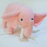 Büyük Sevimli Fil Amigurumi Organik Oyuncak