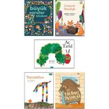 Büyük Sorular Kitabım + Cesaret Sandığı (Şermin Yaşar) + Aç Tırtıl (Eric Carle) + Pezzettino (Leo Lionni) + Şu Yaramaz Tavşanlar (Ciara Flood) - 5 Kitap Set Çocuk Masal Hikaye Öykü Kitapları