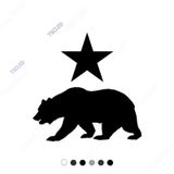 Büyük Yıldız Bulunan Kutup Ayısı Sticker 15cm