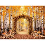 Büyüleyici Sonbahar Manzarası: Arka Plan 200X150CM, Stüdyo Fonu - -