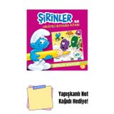 Büyülü Fener Şirinler İle Hikayeli Boyama Kitabı - Şirinler Salatası + Yapışkanlı Not Kağıdı