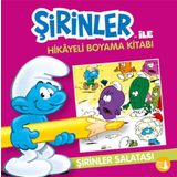 Büyülü Fener Yayınları Şirinler İle Hikaye Boyama Kitabı - Şirinler Salatası