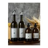 BÜYÜLÜ HOME 6 Lı Set 2 Ahşap Stantlı Amber 2 Adet Zeytin Ve Ayçıçek Yağdanlık -2 Adet Bulaşık Ve Sıvı Sabunluk