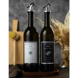 Büyülü Home Ahşap Stantlı Amber 2 Li 750 ml Zeytinyağı Ayçicek Yağı Şisesi Yağlık Yağdanlık - Yeşil