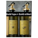 BÜYÜLÜ HOME Gold Zeytinyağı Ayçiçek yağı Etiketi Ve Gold tıpa Yağdanlık tıpası