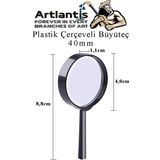 Buyutec 40 Mm 1 Adet 5X Plastik Sap Cerceveli Buyutec Mercek Okul Buro Ofis