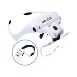Büyüteç Gözlüğü, Eller Serbest Kafa Bandı, Büyüteç, 2 LED Işıklı, Hobi, Okuma, Elektr - Standart