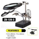 Büyüteçli 3. El Kart Tutuculu Havya Standı Zd 126-3 (Mg 16129C)