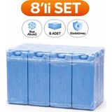 Buz Aküsü Soğutucu 8'li Jel Buz Kalıbı Buzluk Aküsü Termal Çanta Için Soğuk Tutucu Ice Pack Soğutucu Blok 8