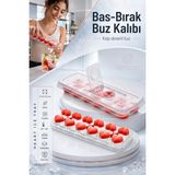 Buz Kalıbı - Bas-Bırak Kapaklı Silikon Buz Kalıbı 720630 - Çok Renkli