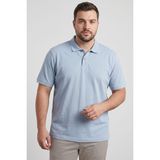 Buz Mavi Polo Yaka Büyük Beden Battal Erkek T-Shirt - 88511