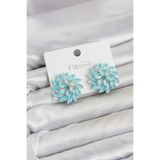 Buz Mavisi Renk Kristal Taşlı Çiçek Model Kadın Küpe - EBJ260725W44253 BKP11918