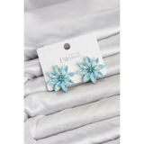 Buz Mavisi Renk Kristal Taşlı Lotus Çiçek Model Kadın Küpe - EBJ260725W44257 BKP11922