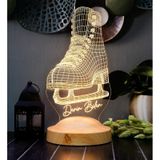Buz Pateni 3D Led Lamba – Artistik Buz Pateni Sporcusuna Özel Hediye, Buz Pateni Sporcu ve Antrenör Hediyesi Edea, Jackson