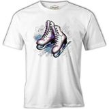 Buz Pateni Beyaz Erkek Tshirt - M