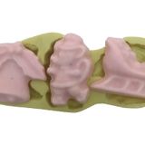 Buz Pateni Çıngırak Ve Fil Şeklinde Silikon Pasta ve Seker Hamuru Kalibi 3,5x3x1 cm