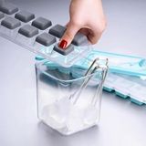 Buz Silikon Tabanlı Kapaklı Pratik Kokusuz Buzluk, Buz Kalıbı, Silikon Tabanlı Buz Kalıbı, Pratik ve Esnek Silikon Tabanlı Buzluk Seti (BPA İÇERMEZ)
