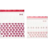 Buzdolabı Poşeti, Kırmızı-Pembe, 2,5 Lt ve 1,2 Lt, 50 Adet