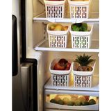 Buzdolabı Sepeti Dolap Içi Düzenleyici Sepet Organizer Beyaz 4 Adet 30 x 16 x 17