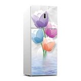 Buzdolabı Sticker Kaplama Dolap Kaplama Etiketi 3d Renkli Çiçekler