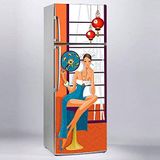 Buzdolabı Sticker Kaplama Dolap Kaplama Etiketi Japon Kadın