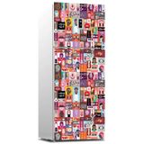 Buzdolabı Sticker Kaplama Dolap Kaplama Etiketi Pop Art Music Collage