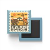 Buzdolap Magneti Güney Afrika Pretorya Renkli Posta Pulu Temalı - 9x9 cm
