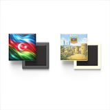 Buzdolap Magnetleri - Azerbaycan Bayrağı ve Retro Tema - 2'li Set Magneti