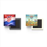 Buzdolap Magnetleri - Hırvatistan Bayrağı ve Retro Tema - 2'li Set Magneti